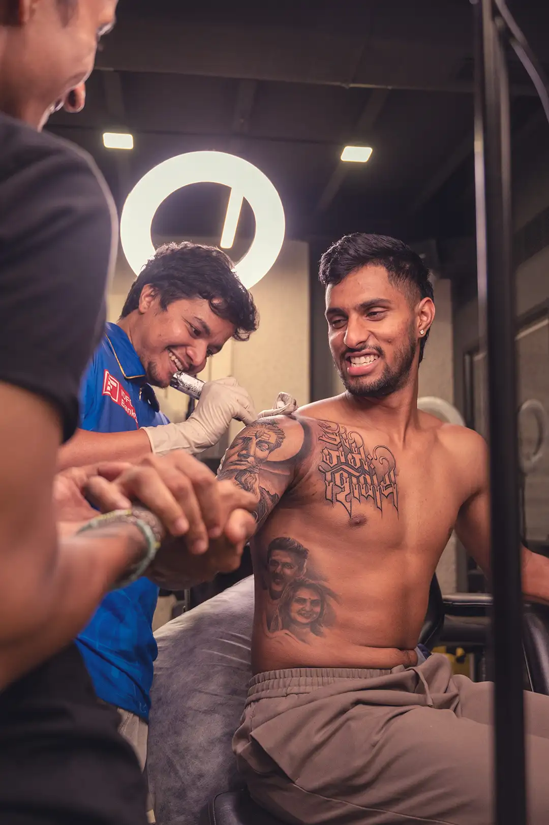 Tilak Verma lauging at Aliens Tattoo