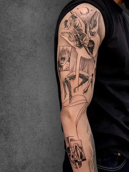 conceptual full sleeve tattoo