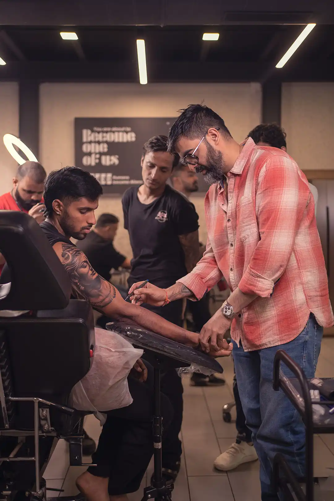 Tilak Verma with Sunny Bhanushali at Aliens Tattoo