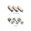 Thumbnail: Titanium Internally Threaded Prong Set Baguette CZ Diagonal 3-Cluster Top