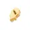 Thumbnail: 24Kt Gold PVD Titanium Internally Threaded Prong Set Kite Shaped CZ Top