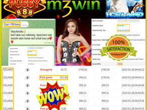 Congrats Our Member Iceland slot game tips to win RM1700 in Pussy888