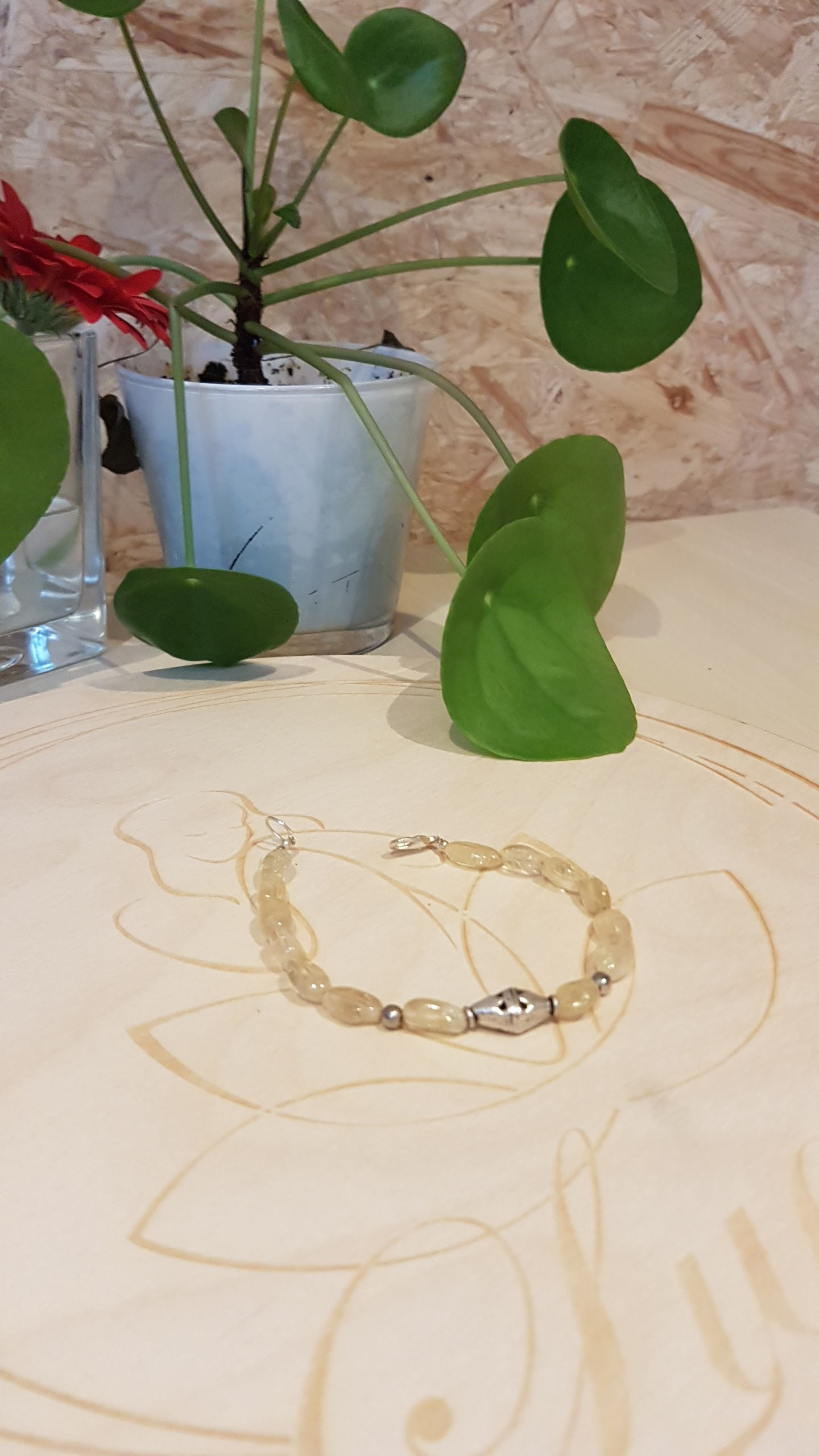 Bracelet Citrine naturelle.