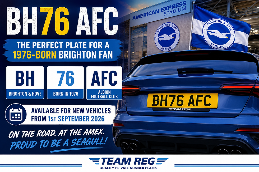 BH76 AFC – The Perfect Private Plate for a 1976-Born Brighton Fan