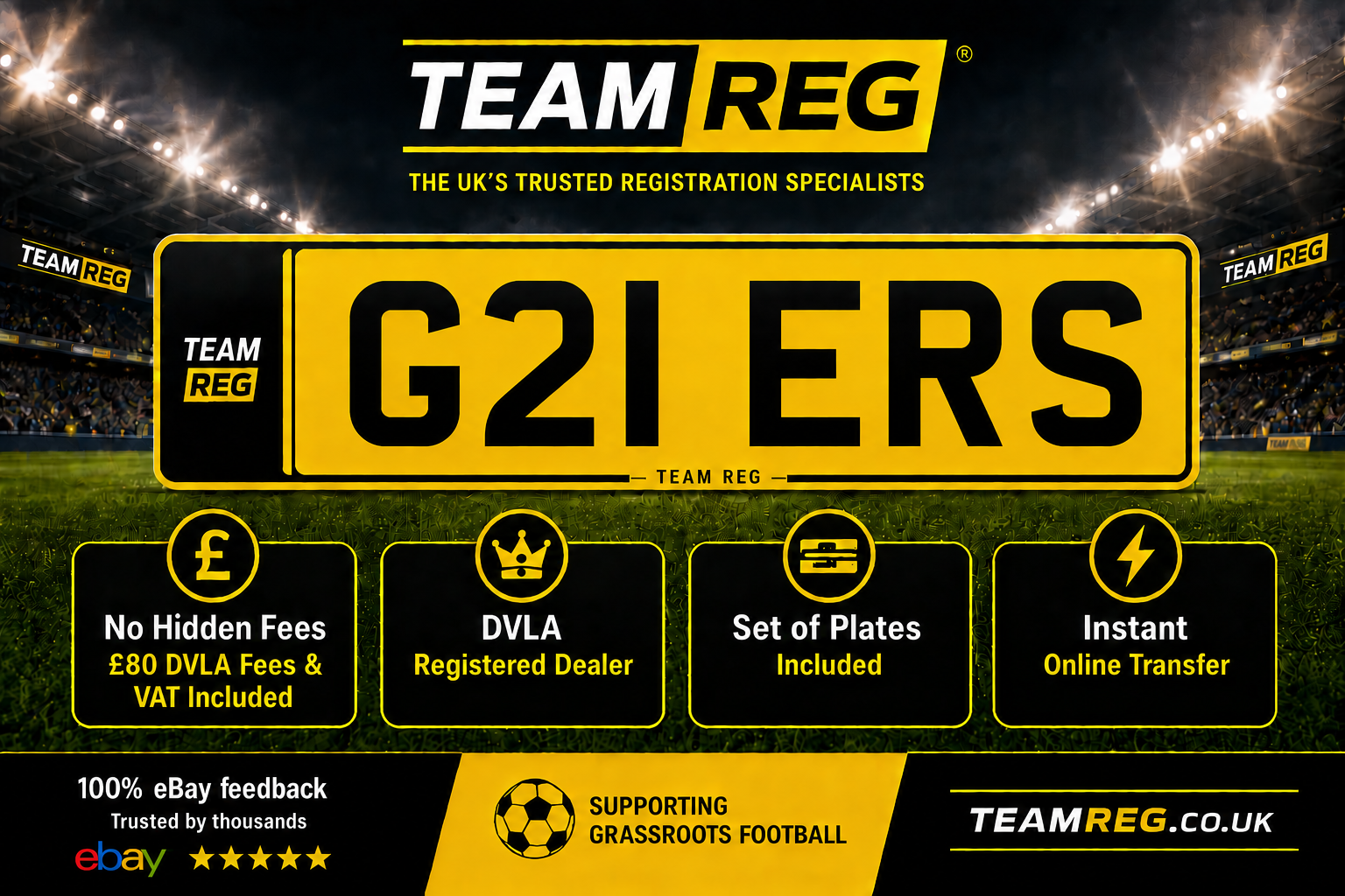 G21 ERS Glasgow Rangers Personal Number Plate