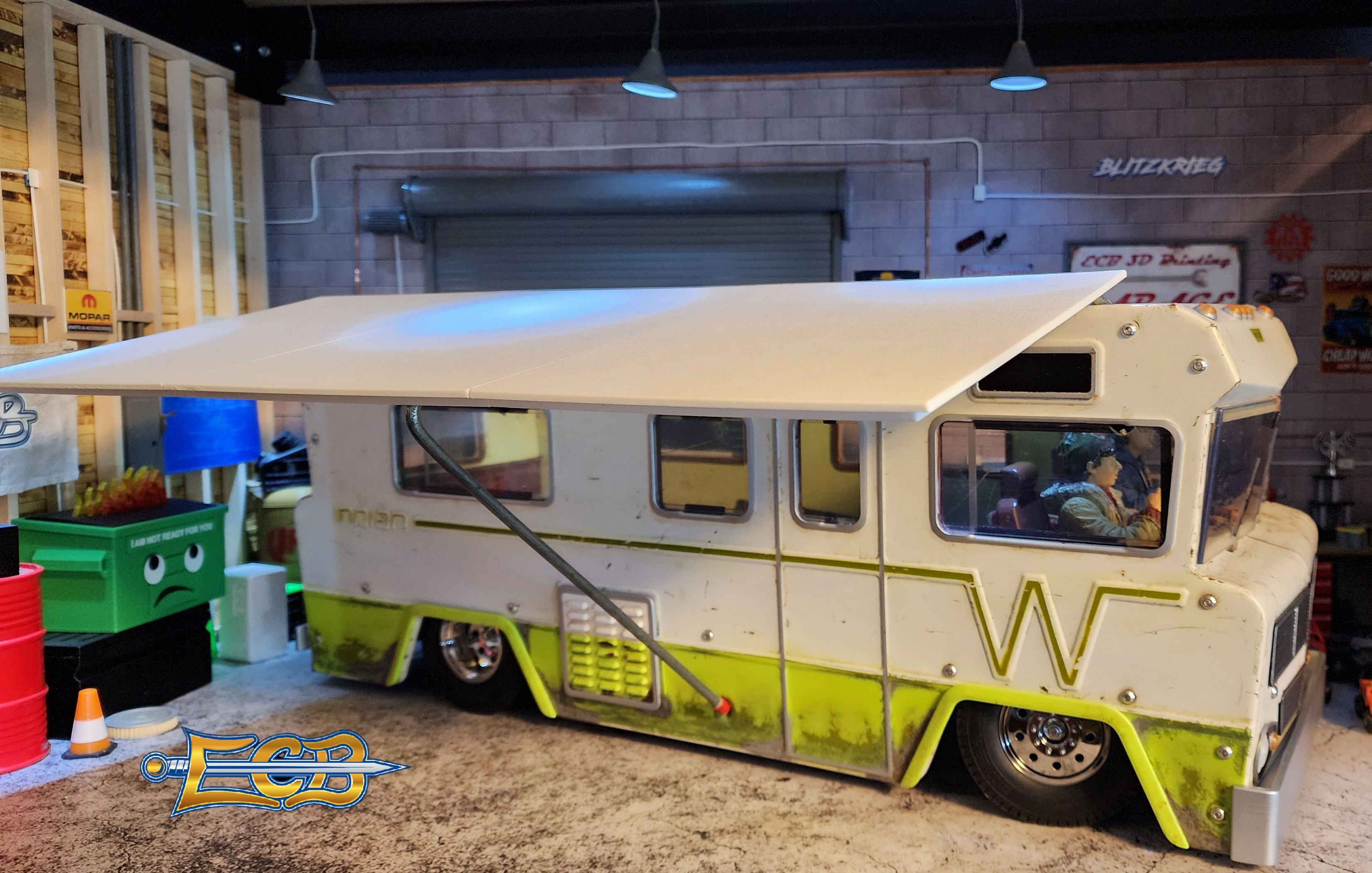 ECB 3D Printing Flat Roof/Awning for the Tonka Winnebago