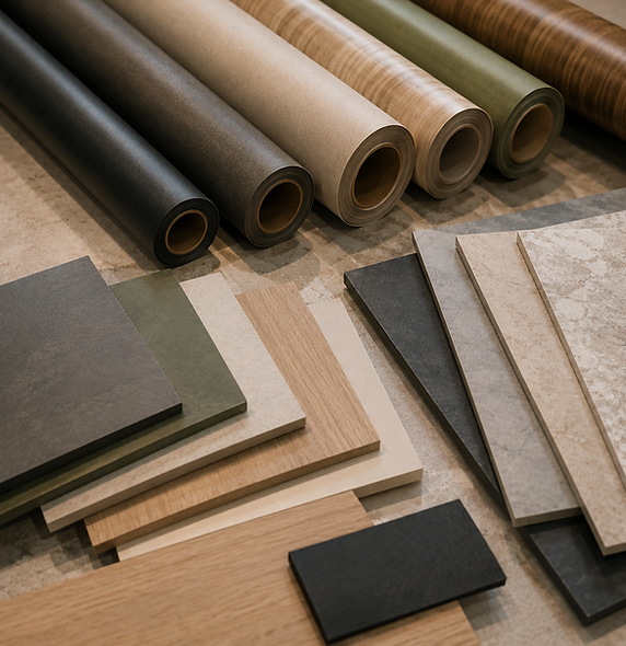 Material- und Folienmuster für individuelle Oberflächengestaltung