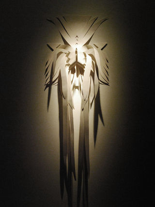 Paper botanical installation by Lauren Simmonds