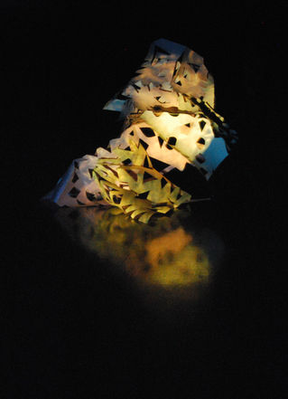 Paper botanical installation by Lauren Simmonds