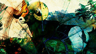 Abstract Ram Illustration