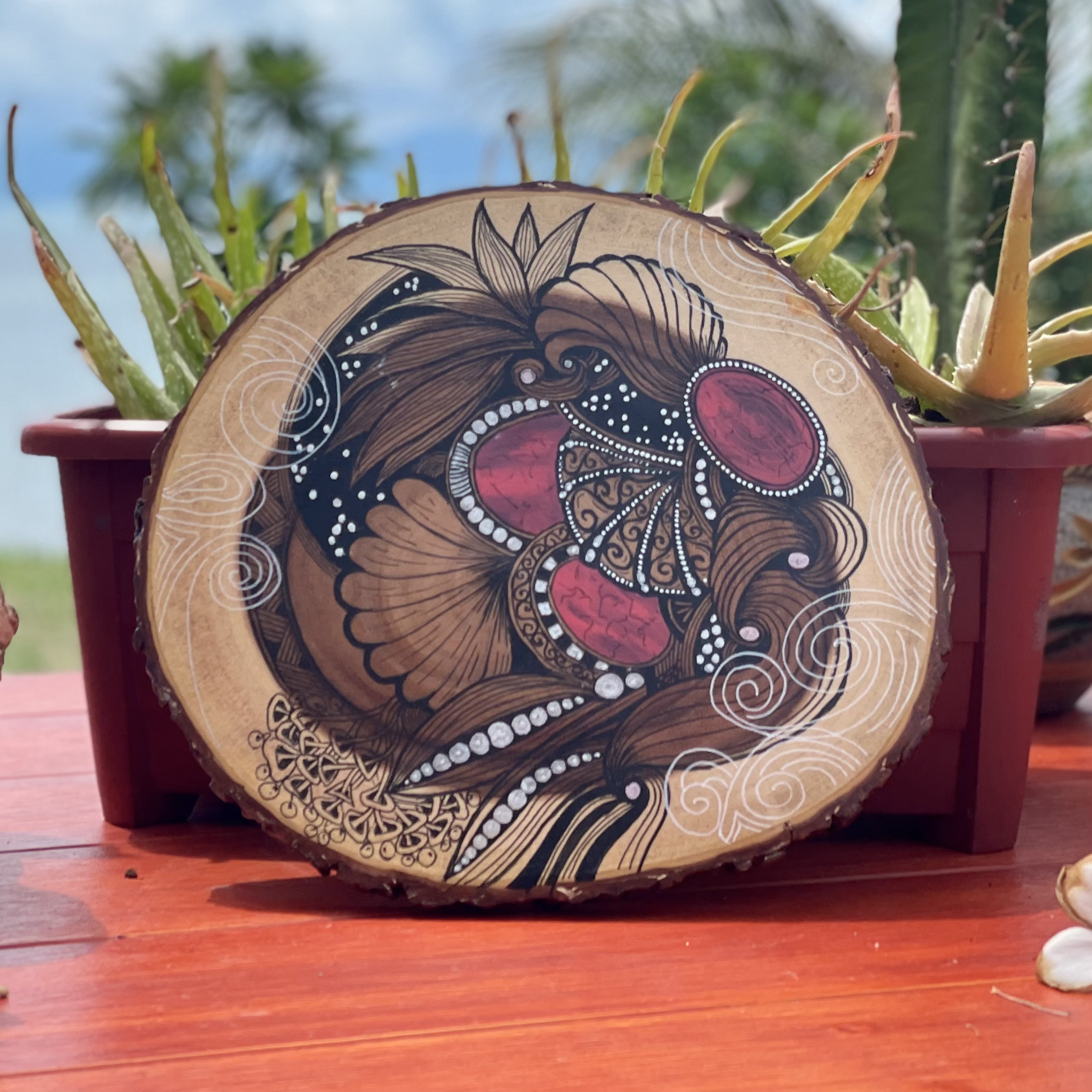 Platter - Epoxy Raw Round -Virtue Willow