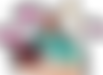 Illustration of a smiling woman at a desk with a computer, pointing upwards at floating dollar signs and messages. Bright colors, cheerful mood.