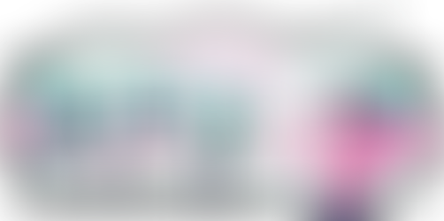 Illustration of people viewing profiles on large screens, set against gears and paper airplane graphics. Colors: pink, teal, and gray.