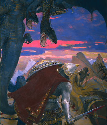 Vasnetsov-V-The-Battle-of-Dobrynia-Nikitich-with-the-seven-headed-Serpent-Gorynych-1918.pn