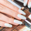 Thumbnail: Mirror Chrome Pearl White Gel Nails Strip