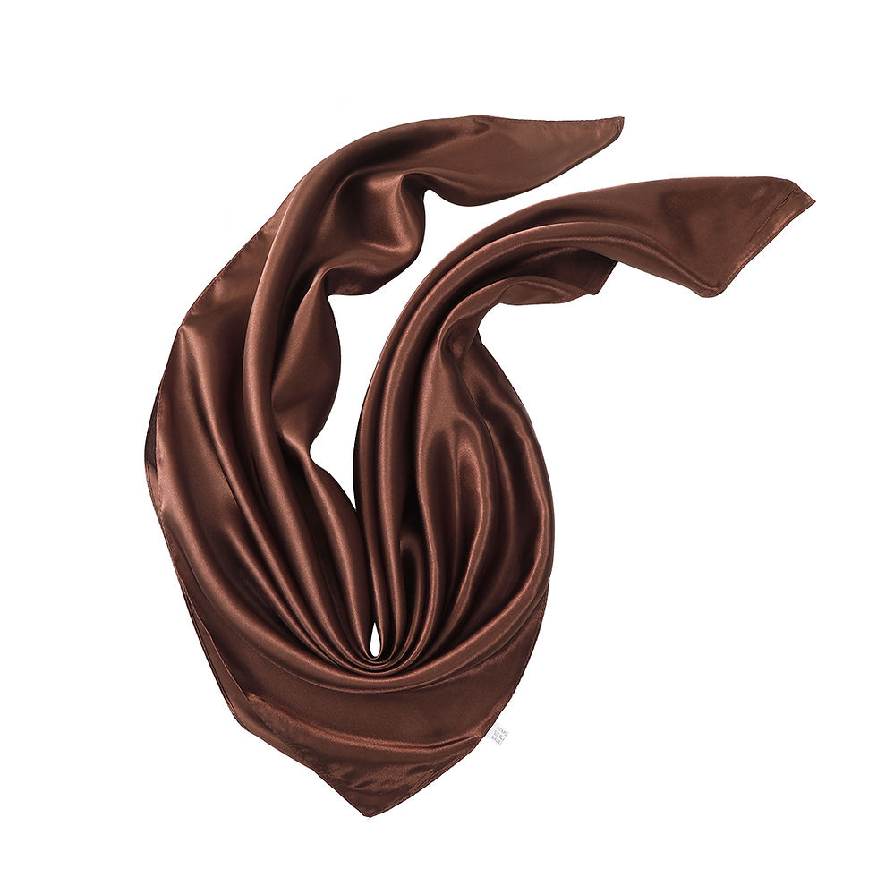 Thumbnail: 90cm Grote Satijnen Sjaal | Zijdeachtige Vierkante Hoofdband & Haaraccessoire