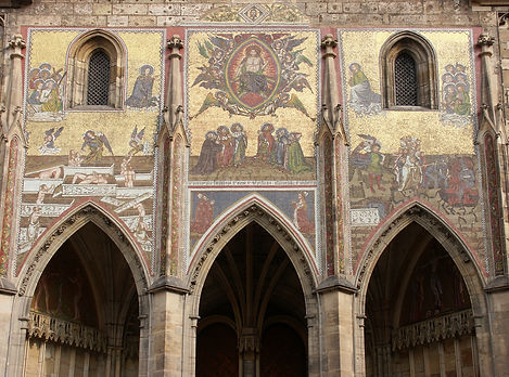 Golden Gate of St.Vitus cathedral, Prague, Czechia
