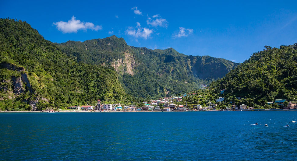 Soufriere, on the way from Savanne Paille Holiday Homes, Bed and Breakfast Dominica