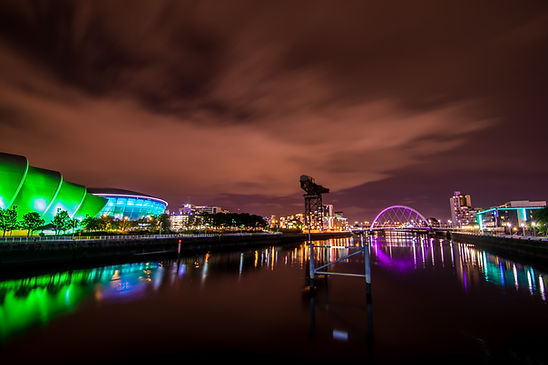 Glasgow River Clyde at night.jpg