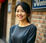 Happy Asian woman