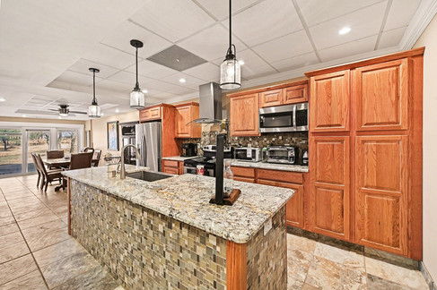 Kitchen of Basehor Airpark Home