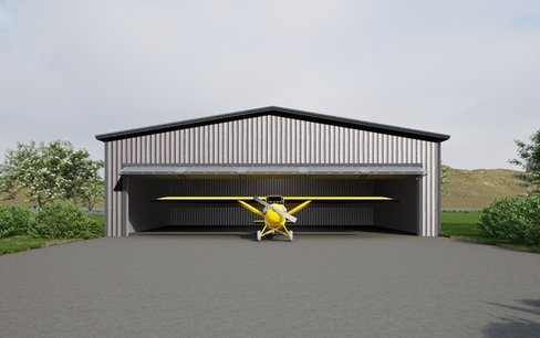 Renderings of hangar