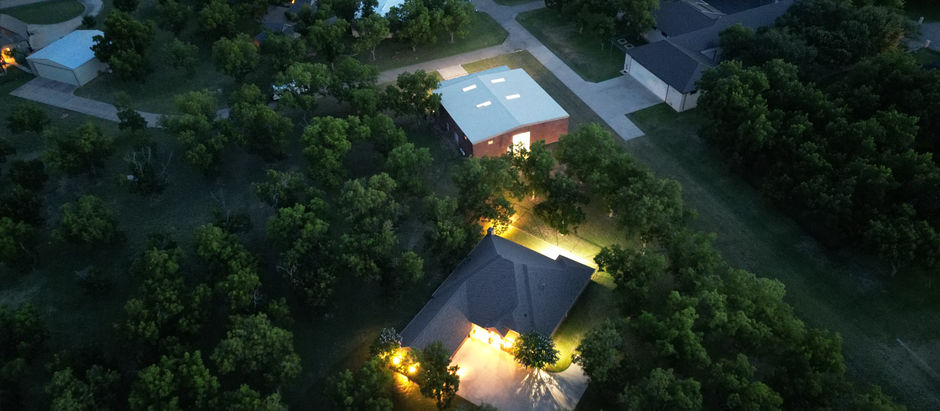 Aerial of Pecan Plantation Airpark Texas
