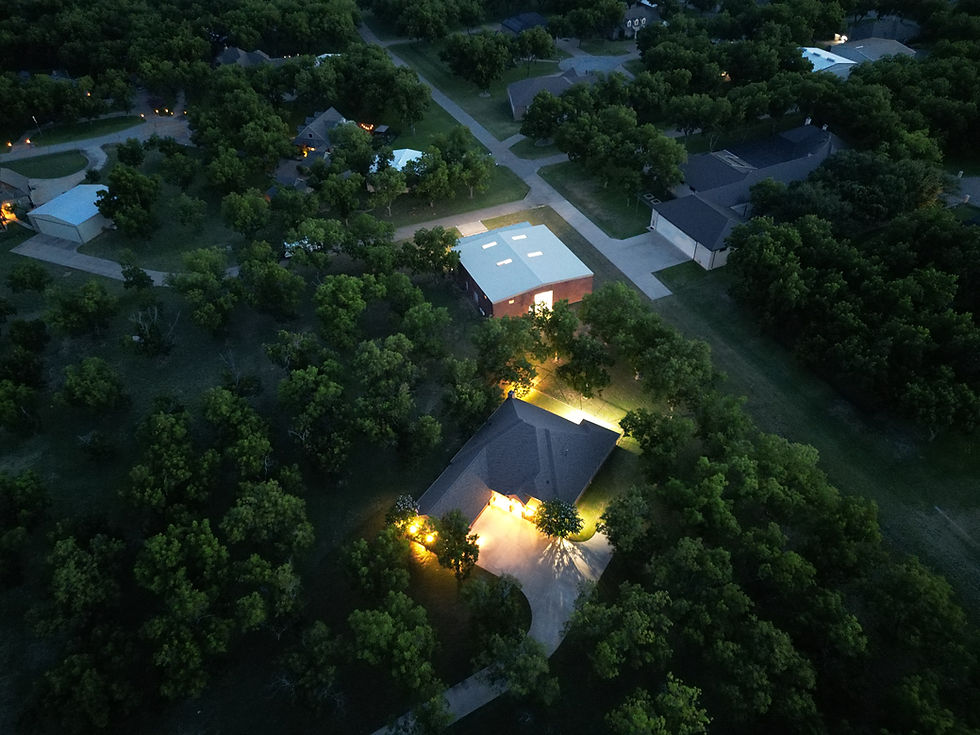 Aerial of Pecan Plantation Airpark Texas