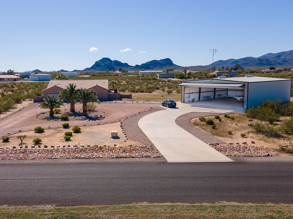 Hangar and home at Eagles Roost Airpark
