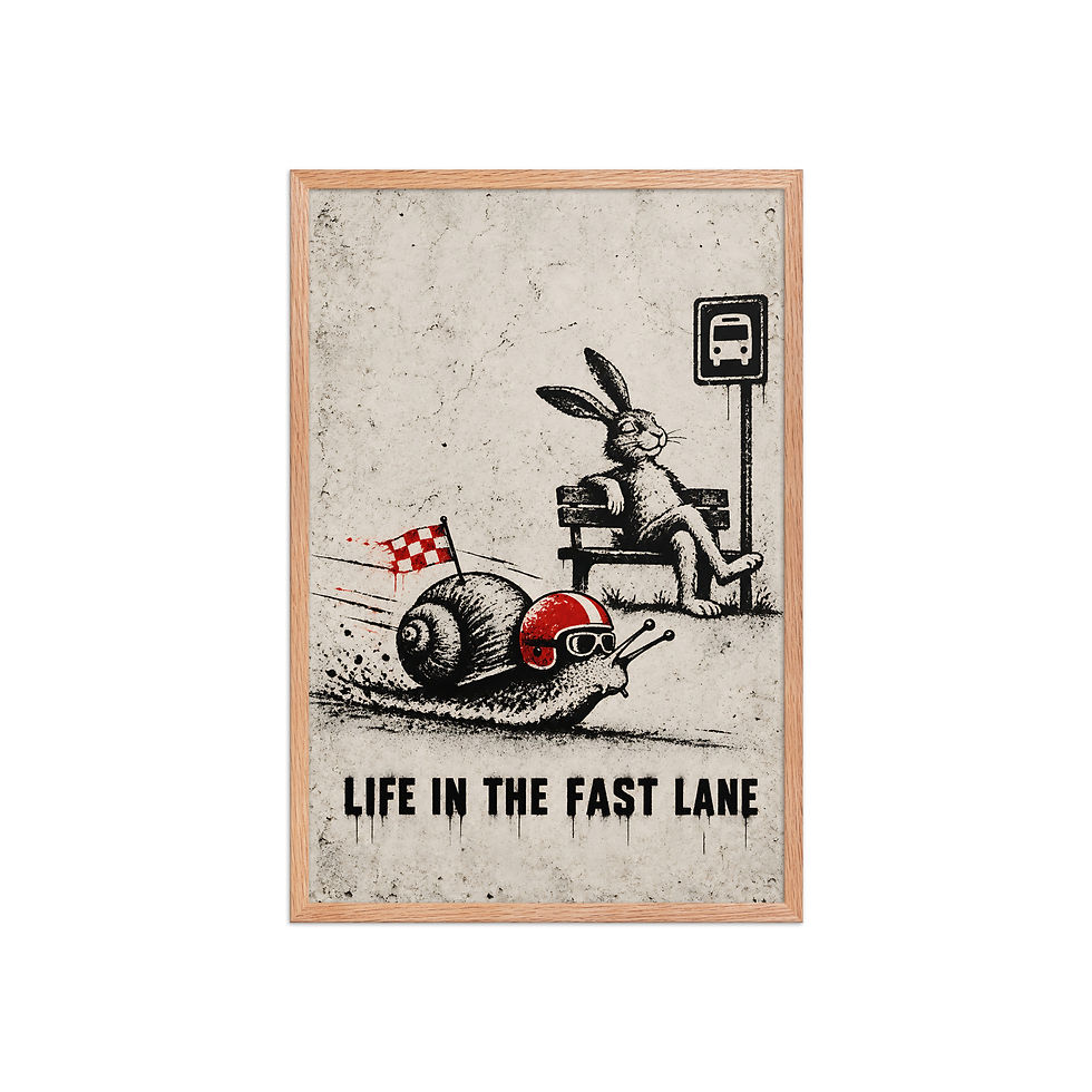 Thumbnail: Life In The Fast Lane — Framed Print · 12×18, 20×30, 24×36