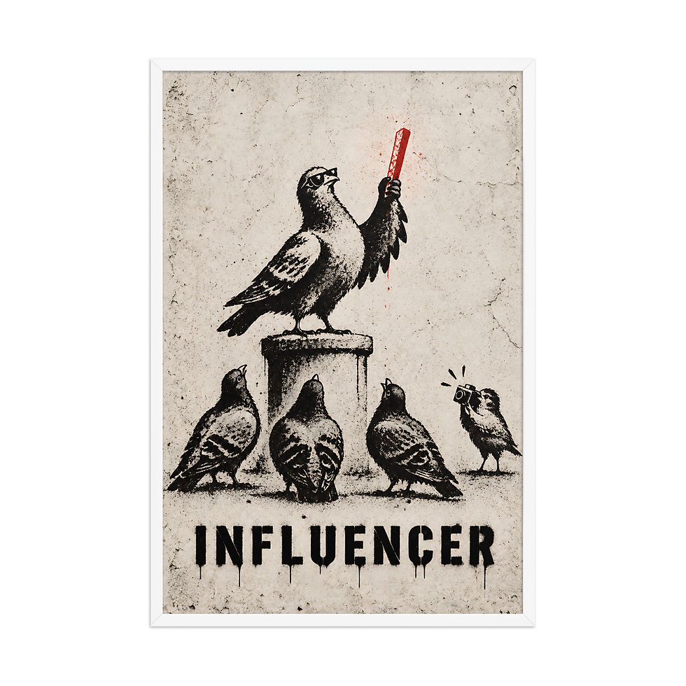Thumbnail: Influencer — Framed Print · 12×18, 20×30, 24×36
