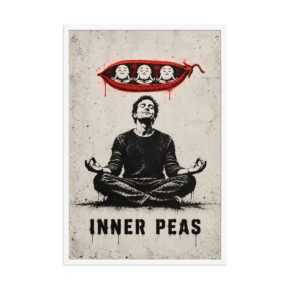 Thumbnail: Inner Peas — Framed Print · 12×18, 20×30, 24×36