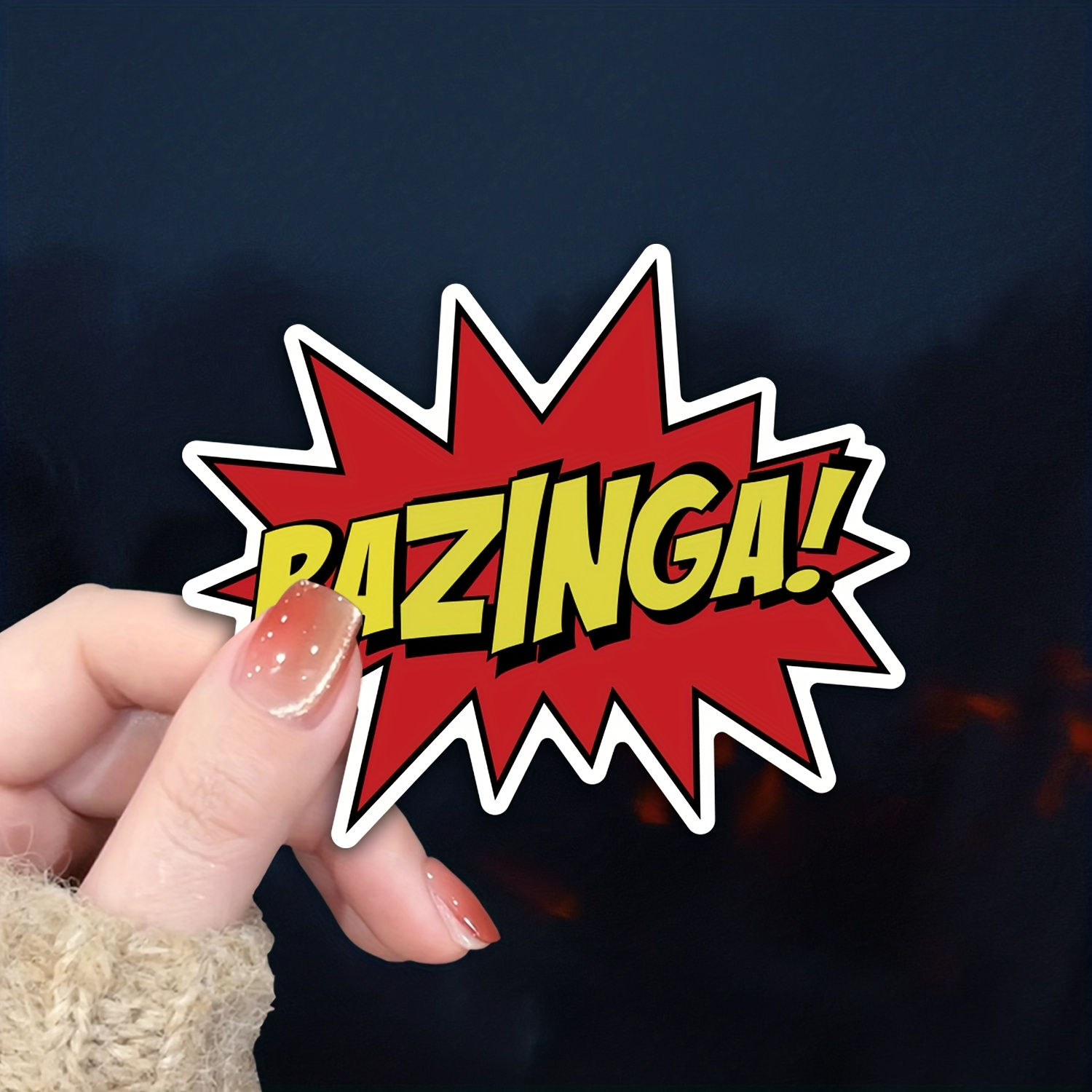 "Bazinga!" Waterproof Vinyl Sticker – Retro Comic Book Decal