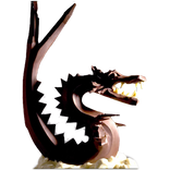 Hand-carved chocolate dragon sculpture by Gerhard Petzl