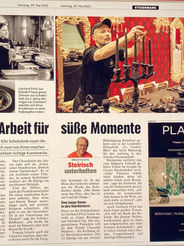 Kronen Zeitung, Harte Arbeit für süße Momente, Portrait about Gerhard Petzl and his chocolate masterpieces.