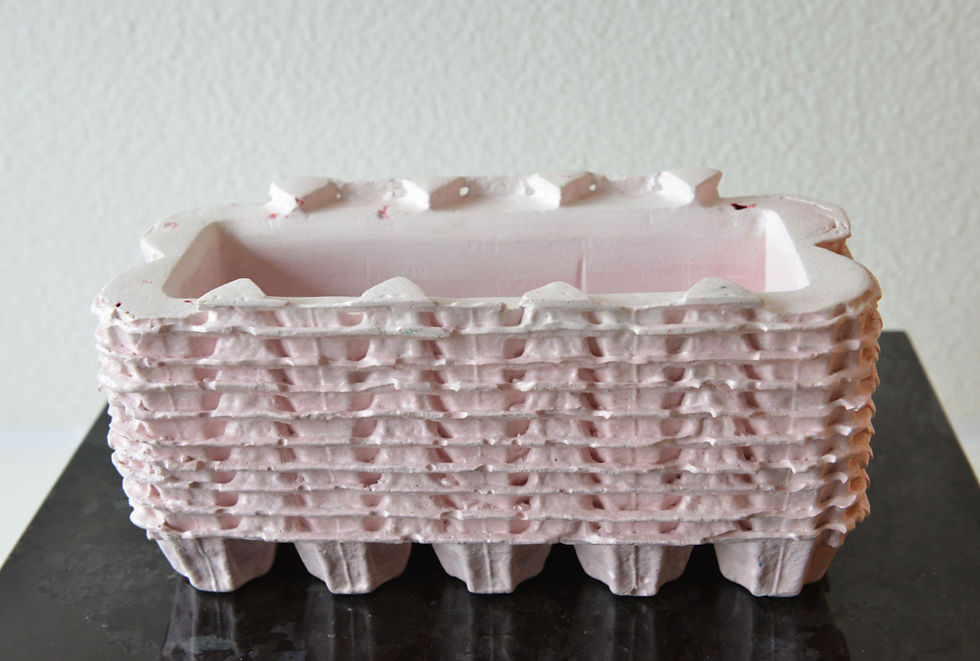 Thumbnail: Planter box (Colour: Barbie pink) Made out of concrete, for sale - front view