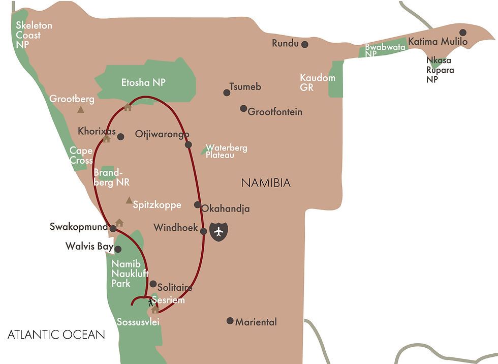 Karte Namibian-Explorer