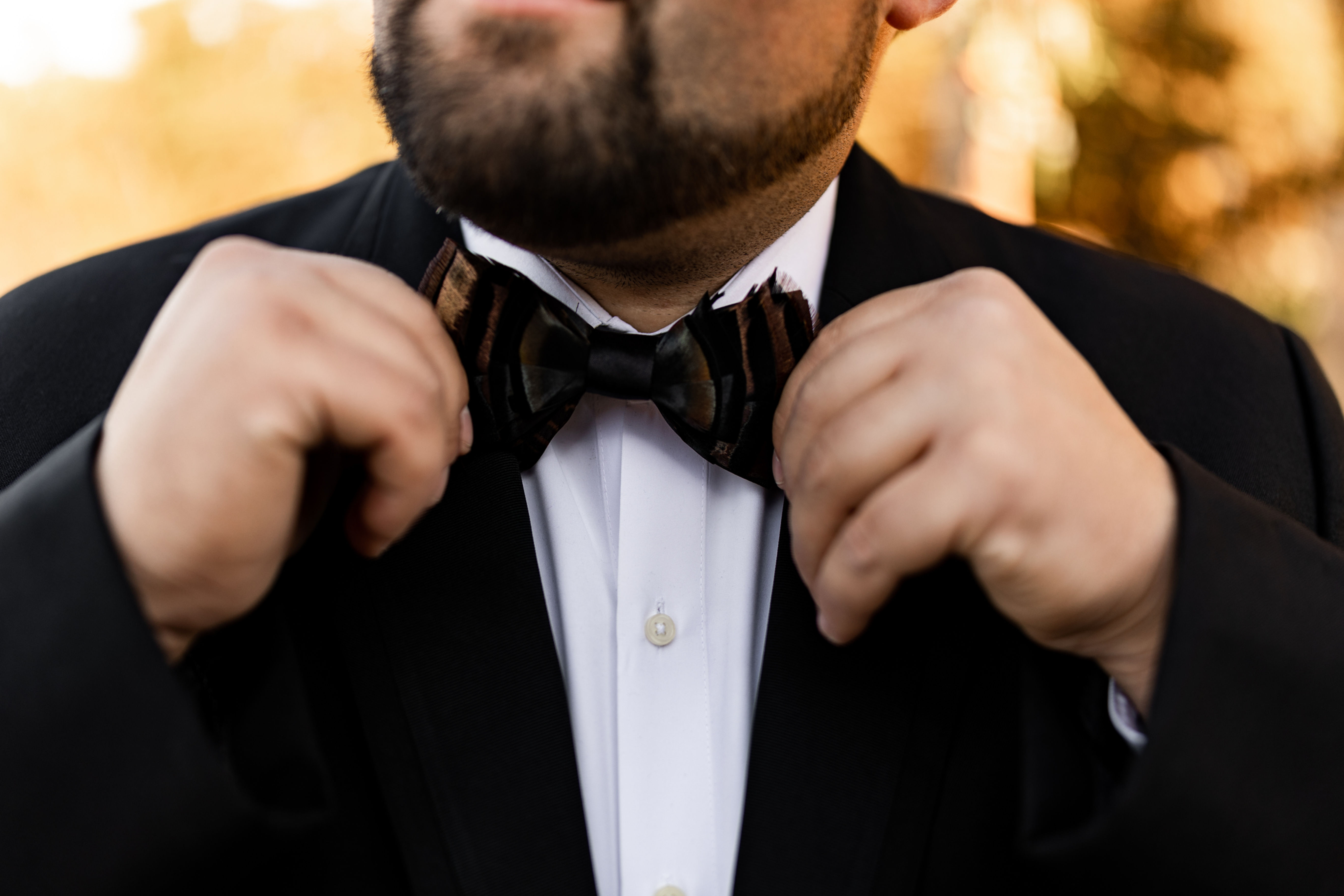 Eastern Turkey Feather Bow Tie