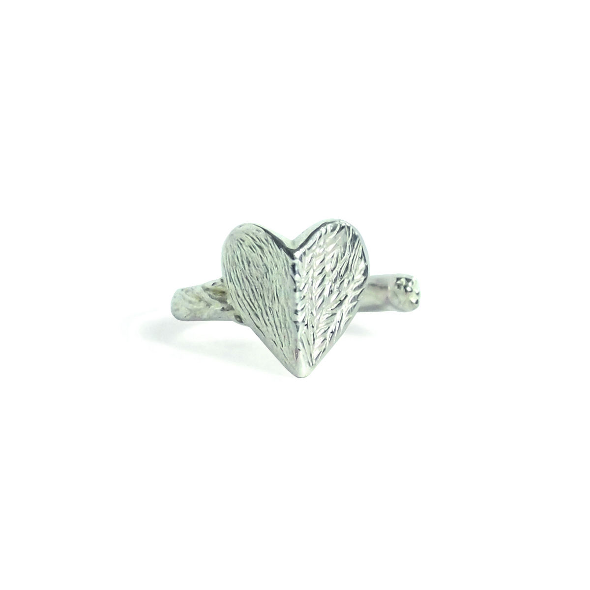 BAGUE (A)SYMMETRIC HEART ♥︎ SILVER