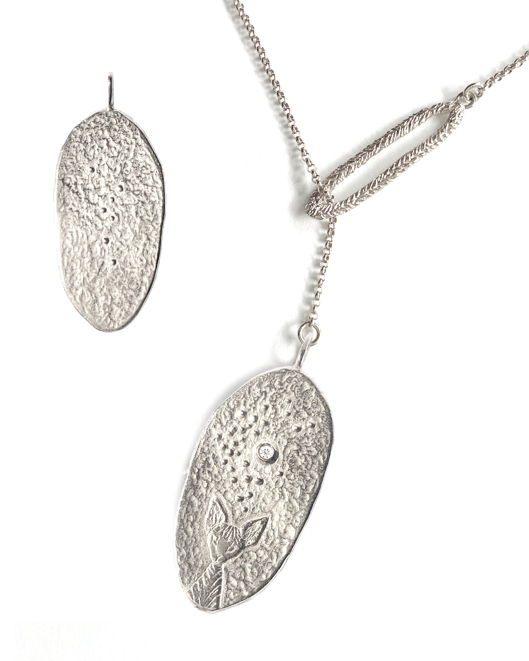 CHAT JIJI & ÉTOILE DU BERGER - ENDO - COLLIER - SILVER