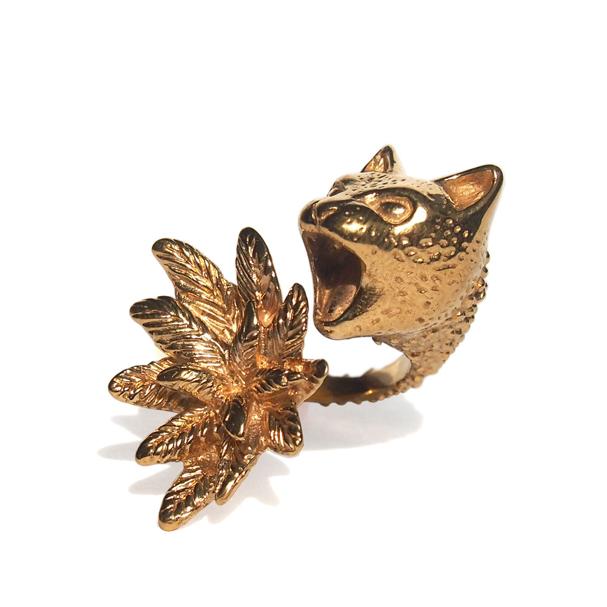 HUNGRY 猫と花のリング