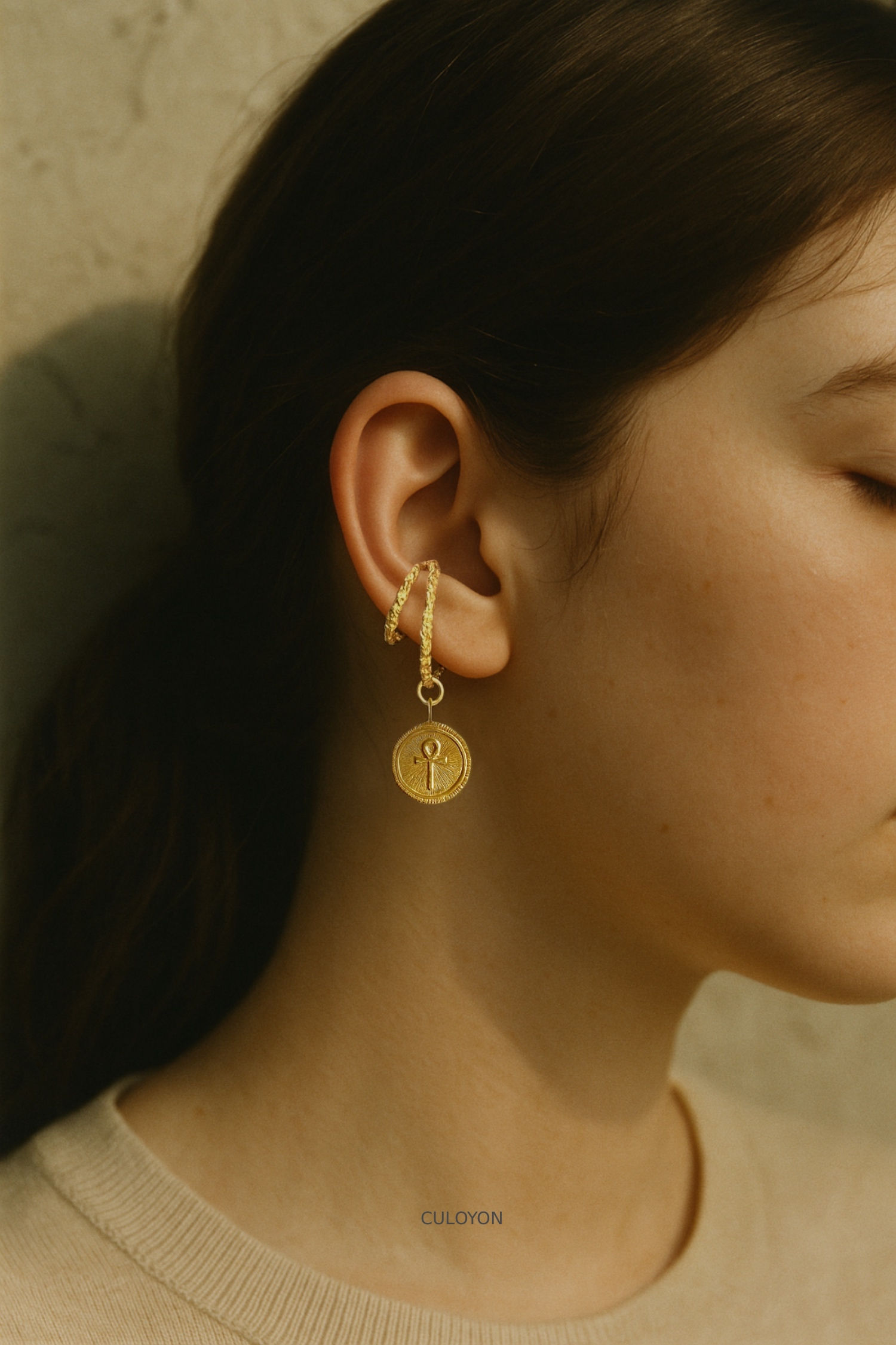 ANK & LOTUS BLEU - EARCUFF - GOLDの複製