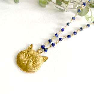 "EXOTIC SHORT HAIR CAT" Saphir Necklace