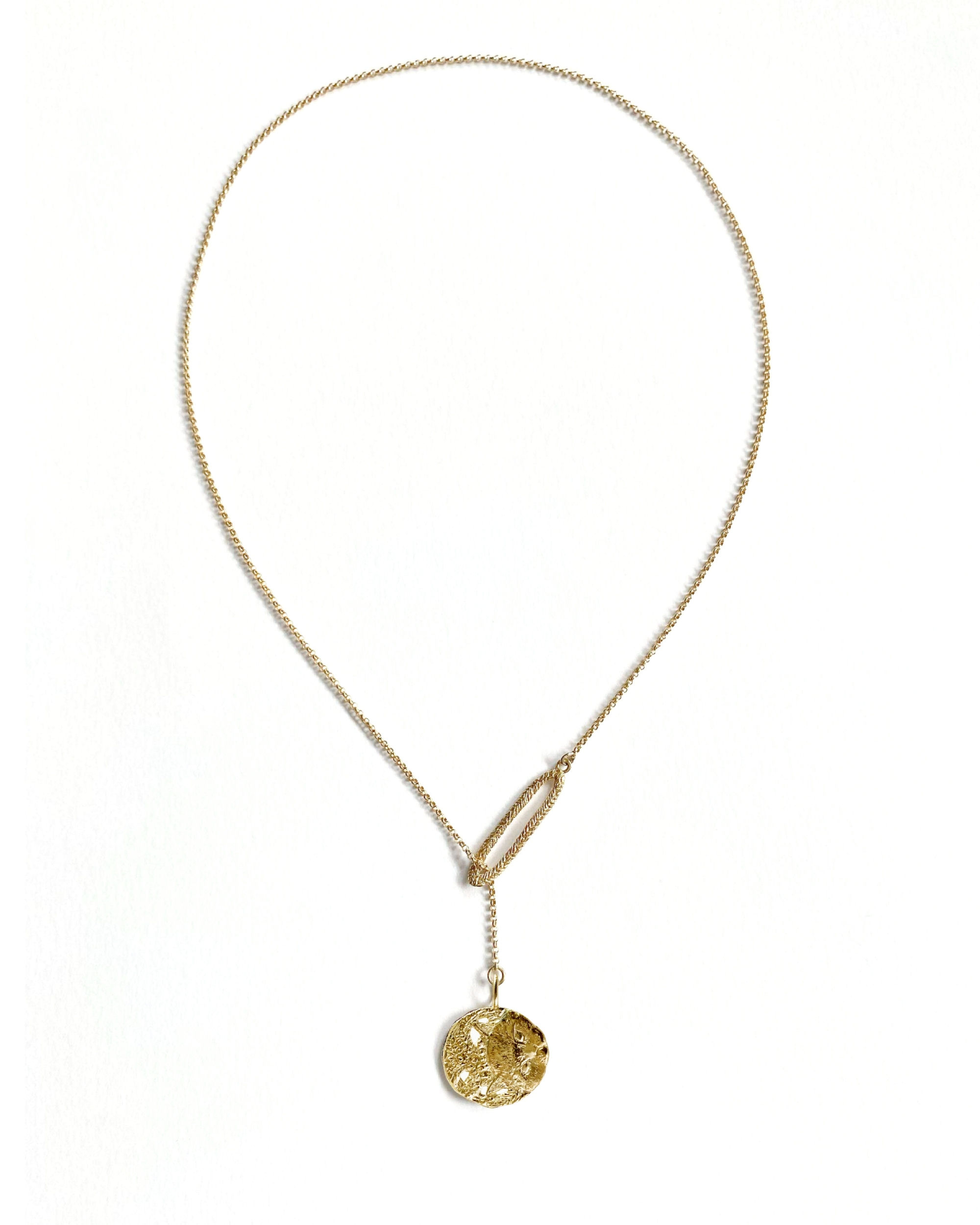 CHAT LILY & CROISSANT DE LUNE - ENDO COLLIER - GOLD