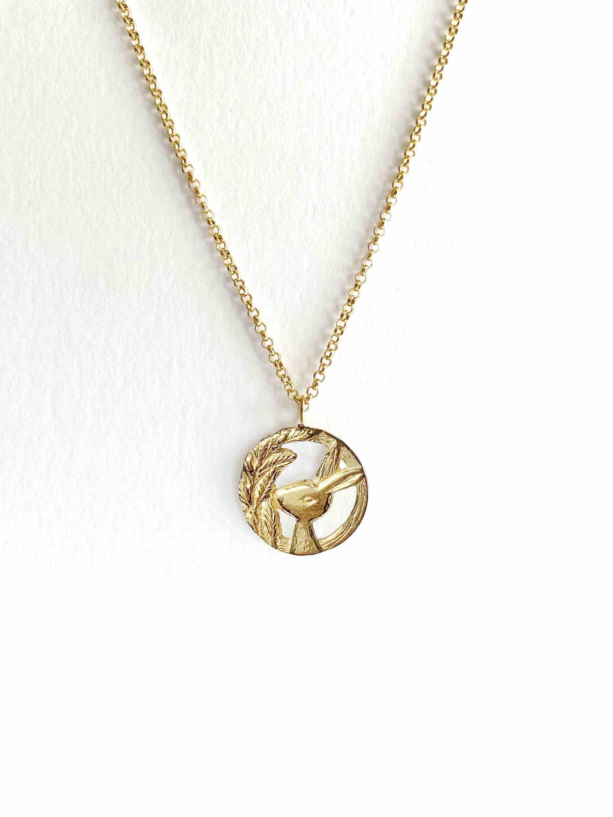 RABBIT & LAUREL - MEDAL NECKLACE