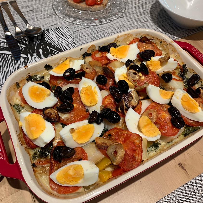 イエンスさんによるバカラオのオーブン焼きを作る料理教室