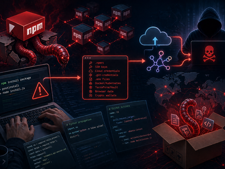 Worm de supply chain compromete pacotes npm e se propaga roubando tokens de desenvolvedores