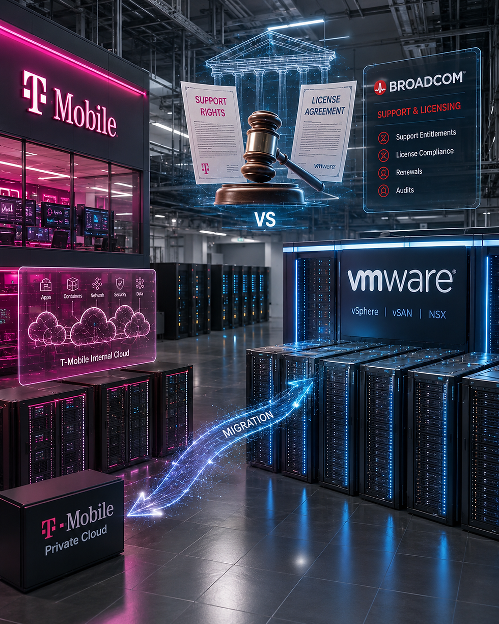 T-Mobile quer sair da VMware, mas ainda depende de suporte da Broadcom