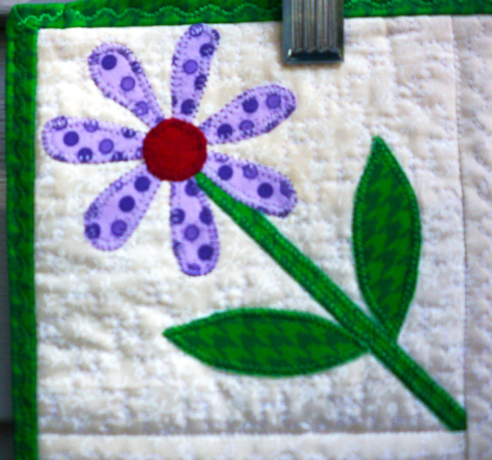 Thumbnail: Butterfly Garden Quilt: 35x35--Appliqued/Pieced Homecrafted Sofa Throw