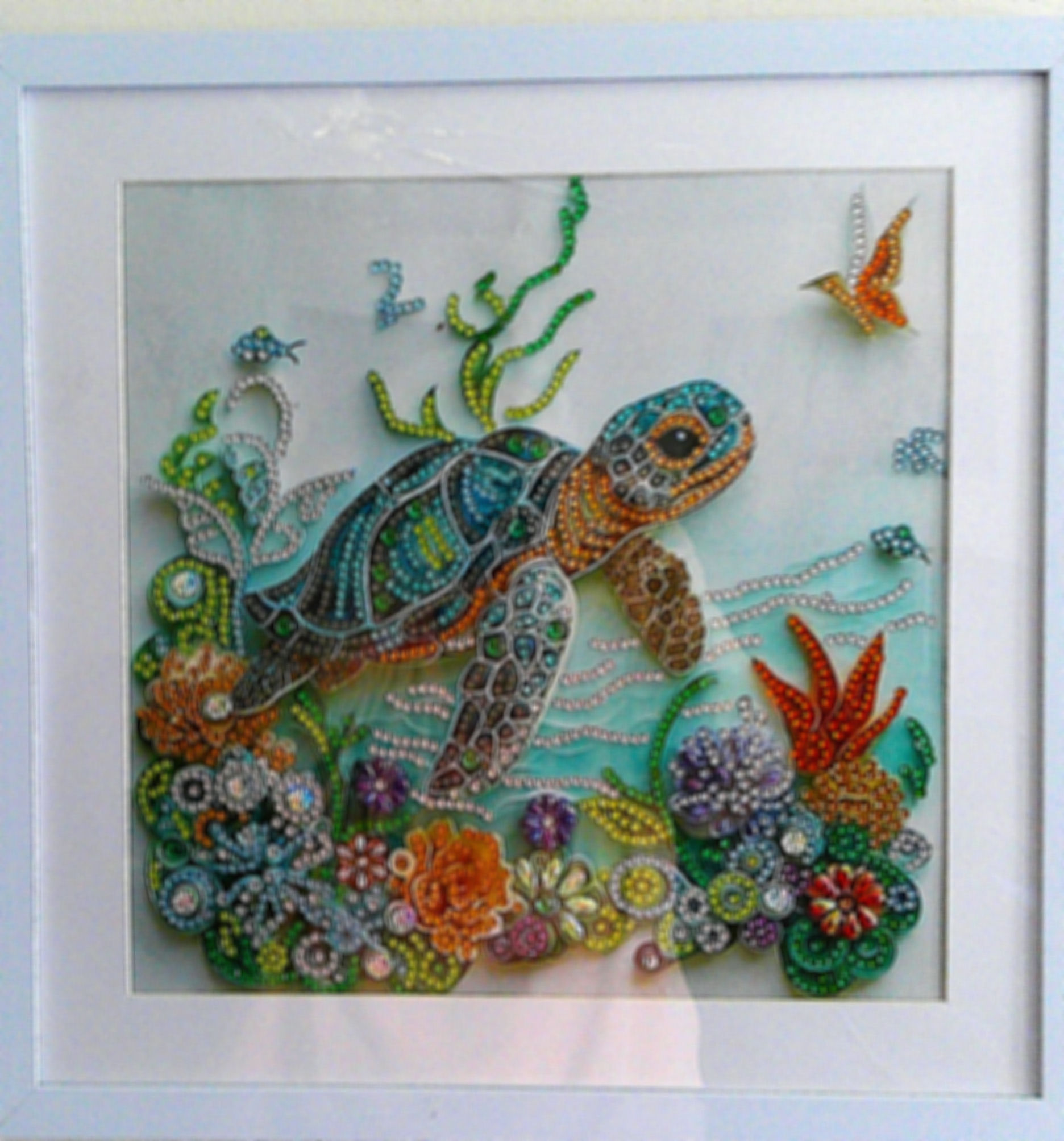 Sea Turtle Wall Art: 13x13-Diamond Art Wall Decor